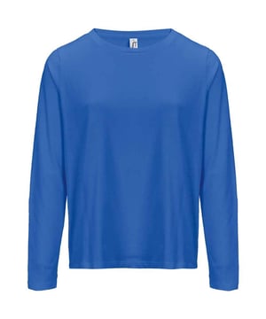 100% Ringgesponnene halbgekämmte Baumwolle. Gewebe: Single Jersey, Schlauchförmig. Design: Unifarben. Abreiß-Etikett, Doppelnadel-Stich. Passform: Komfortabel. GSM (Gramm pro Quadratmeter): 150. Nachhaltigkeit: ACCORD, Amfori-Freigabe, Better Cotton Initiative, BSCI, Zertifiziert von der Fairwear Foundation, Oeko-Tex Standard 100 zertifiziert, PETA-geprüftes Vegan, REACH, Koalition für nachhaltige Kleidung. Rundhalsausschnitt, Gerippter Kragen, verklebt. Langärmlig. XS: 87,63 cm. S: 93,98 cm. M: 99 cm. L: 105,5 cm. XL: 112 cm. XXL: 116,84 cm. 3XL: 123,19 cm.