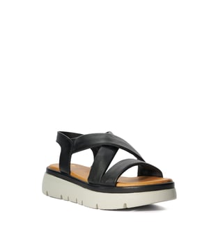 Slide into our effortlessly stylish Lounge sandals. The leather straps cross over the front of the foot, and we love the directional look of the trend-led tractor sole. Complete with a square toe the contrasting leather sole is ultra-smooth and features our bespoke Dune London logo, making this style a covetable choice for any woman's summer sandal collection.