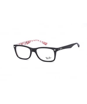 Ray-Ban Brillenfassung 5228 5014 Top Schwarz Auf Struktur Weiß 50mm ist eine dünnere, leicht kleinere Version der Wayfarer-Fassung, die perfekt für Brillen geeignet ist und dennoch den gefragten Nerd-Look verleiht, der mit Ray-Ban-Brillen so begehrt ist.