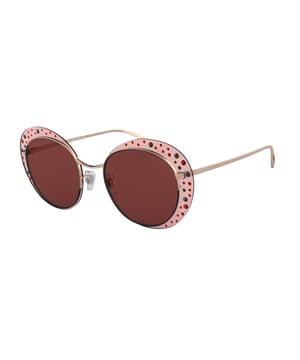 Giorgio Armani Vrouwen Zonnebril AR6079-301175 - Materiaal: Metaal - Kleur frame: Goud - Afmetingen: 43/26/145 mm (Diameter lens / Brug formaat / Lengte veren)