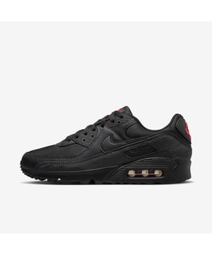 COMFORT, HERITAGE.NOTHING BETTER.  Nothing as fly, nothing as comfortable, nothing as proven. The Nike Air Max 90 stays true to its OG running roots with the iconic Waffle sole, stitched overlays and classic TPU details. Classic colours celebrate your fresh look while Max Air cushioning adds comfort to the journey.  Performance Comfort  Originally designed for performance running, the Max Air unit in the heel adds unbelievable cushioning. Versatile Style  The low-top design combines with a padded collar for a sleek look that feels soft and comfortable. Retro Vibes  The stitched overlays and TPU accents add durability, comfort and the iconic '90s look you love. Product Details  Textile upper with leather and synthetic overlays  Foam midsole  Rubber Waffle outsole adds traction and durability  Colour Shown: Black/Black/Light Crimson Style: DZ4504-003  Nike Air Max Origins  Revolutionary Air technology first made its way into Nike footwear in 1978. In 1987, the Air Max 1 debuted with visible Air technology in its heel, allowing fans more than just the feel of Air cushioning—suddenly they could see it. Since then, next-generation Air Max shoes have become a hit with athletes and collectors by offering striking colour combinations and reliable, lightweight cushioning.