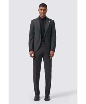 The Buscot Black 2-piece Suit is a great choice for any your upcoming formal occasions and a staple piece for your wardrobe. These skinny fit, flat front trousers feature slanted front pockets, six belt loops, rear back pockets with the distinctive lime green thread stitching on the button holes. Pair this jacket with the matching Buscot Black Jacket for the ultimate formal look. Or jazz this suit up in true TT fashion with a lace shirt and a ribbon neck tie.
