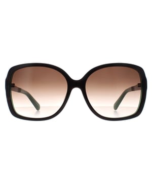 Kate Spade Buttefly Womens Brown Horn Jade Brown Gradient Darilynn/S  Sunglasses are crafted from high-quality acetate, the frames are both sturdy and lightweight, providing comfort without compromising on style. The lenses ensure comprehensive UV protection, shielding your eyes from harmful rays while offering crystal-clear vision. Accented with the iconic Kate Spade logo on the temples, the sunglasses exude a sense of understated luxury, perfect for adding a sophisticated touch to any ensemble.