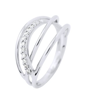 Ring Diamonds 0.180 CTS - HSI de calidad (color H - Calidad SI1) - Joya de lujo Oro blanco de 375 milésimas de garantía contra defectos de fabricación - Entregado en un caso de presentación con un certificado de autenticidad y una garantía internacional: todas nuestras joyas se realizan en Francia.