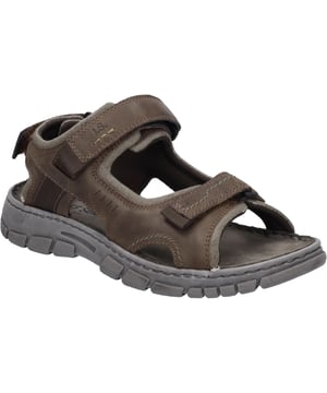 El cierre de velcro práctica permite una buena sujeción y rápida entrada en las sandalias. El método de fabricación importante para nuestros zapatos es el cosido a mano de alta calidad. Con el ancho de zapato G una anchura confortable. Con este modelo Brendan 04, tendrá a su lado un compañero para sus momentos de ocio.