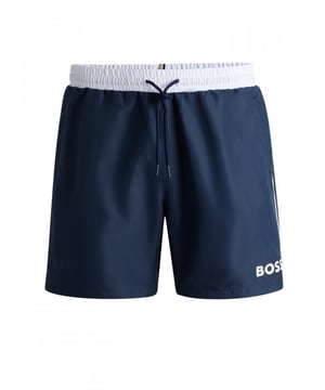 Contemporary swim shorts in quick-drying fabric by BOSS, designed with full lining, a printed logo and contrast piping.
100% Polyester (recycled), Lining: 100% Polyester
50514429