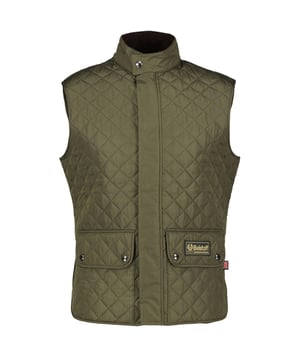 Ervaar het ultieme in veelzijdigheid en stijl met het Belstaff Green Jacket. Deze jas biedt zowel warmte als een modieus ontwerp, waardoor je moeiteloos kunt overstappen van een casual look voor overdag naar een chique avondensemble. Blijf gezellig en zie er geweldig uit met dit must-have jack!, Dun lichtgewicht gilet, Materiaal: 100% polyester, Vulling: 100% polyester, Merkbadge op de linkerborst, Lichtgewicht, Ritssluiting, Groen gilet, Olijfgroen jack