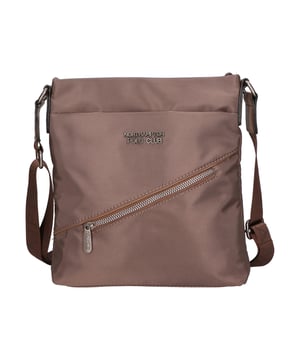 Northampton polo club Bolso de hombro mensajero para hombres de nylon con detalles de cuero PU de un solo compartimento. Producto vegano.