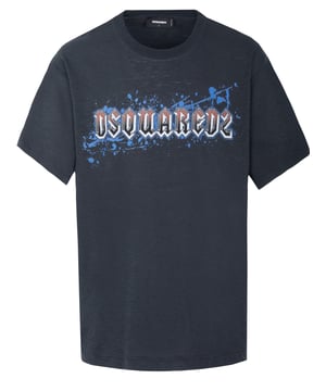 88% algodón, 12% viscosa; Camiseta Dsquared2; Modelo: S74GD1065 S22146 814; Mano de obra de alta calidad; Mezcla de algodón ligero; Cuello redondo, manga corta; Costuras laterales inclinadas; estampado en el pecho y la espalda; Detalles del logotipo de Dsquared2