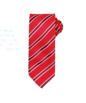 Business-Krawatte in voller Länge mit Waffelstruktur und Doppelstreifenmuster. Breite: 3in/7.5cm, Länge: 57in/144cm. Nur Handwäsche. Material: 100% Polyester.