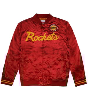 Mitchell & Ness Houston Rockets Rood Heren Satijn Bomberjack STJKAJ18019 HROSCAR