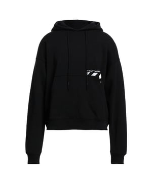 Off-white Pocket Skate-logo zwarte hoodie. Gebroken witte zwarte hoodie. Diag Pocket Skate-hoodie, kangoeroezak. Gebroken witte "JERSEY"-branding, merkkoorden voor capuchon. Elastische zoom en mouwuiteinden, klein ontwerp rond de zak. Stijlcode: OMBB0085C99FLE005 1001