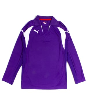 PUMA Serie V de manga larga Collared Purple Mens Football Top 700384 07