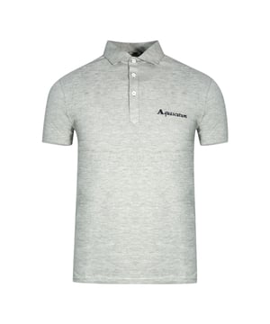 Aquascutum Signature Logo Graues Poloshirt. Aquascutum Graues Poloshirt. Markenzeichen Logo, kurze Ärmel. Stretch Fit 95% Baumwolle 5% Elastan. Normale Passform, fällt größengerecht aus. Style Code: QMP021 94