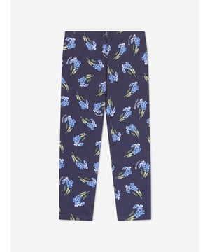 Introducing the Girls Floral Leggings in Blue, a luxurious addition for your girl's wardrobe from Monnalisa. Beautifully crafted in Italy, these leggings ensure both style and comfort. Key features include: Premium Quality: Made in Italy, synonymous with supreme craftsmanship for each detail and lifespan of the garment.   Stylish Prints: The charming floral print lends a vibrant, trendy streak, making it an eye-catching ensemble.  Sophisticated Comfort: Crafted with premium materials, these leggings give superb comfort for daily activities. Wardrobe Must-Have! Brighten up her look with our Girls Floral Leggings in Blue by Monnalisa. Order now for an elevated touch!