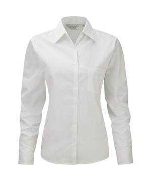 Dit is een elegant en zeer duurzaam overhemd met al het natuurlijke draagcomfort van 100% katoen.. Klassieke snit en een klassiek dameshemdontwerp. Klassieke kraag met één knoop. Afgeronde 2 knoopsverstelbare manchetten. V-vormige zak over de linkerborst. Afgeronde zoom. Reserveknoppen. Gemakkelijk onderhoud. De katoenen stof is een betrouwbare en veelzijdige allrounder voor een grote verscheidenheid aan decoratiemethoden.. Geschikt voor 40°C wassen en drogen. Gewicht: 120-125g/m². Stof: 100% Katoen Popeline. Grootte: 2XL (Bust (ins): 41-44, Kledingmaat: 18). Grootte: 3XL (Bust (ins): 44-47, Jurkenmaat: 20). Grootte: 4XL (Bust (ins): 47-51, Kledingmaat: 22). Grootte: L (Bust (ins): 36-38, Kledingmaat: 14). Grootte: M (Bust (ins): 34-36, Kledingmaat: 12). Grootte: S (Bust (ins): 32-34, Kledingmaat: 10). Grootte: XL (Bust (ins): 38-41, jurkgrootte: 16). Grootte: XS (Bust (ins): 30-32, Kledingmaat: 8).