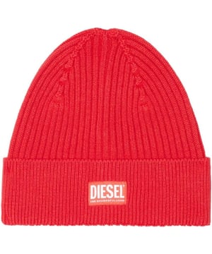 Dark Red Hat, Made In China, 55% Wool, 45% Cotton, Brand Logo. Red Beanie, Brand Logo On Front, Winter Hat