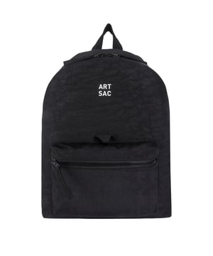 Our medium-sized backpack made in our Contore nylon fabric. This lightweight backpack has plenty of internal space as well as an external front single pocket and internal laptop sleeve (fits 13 inch Macbook Pro) for you to organise all your essentials. It's stylish design is discreet and adaptable enough to style with any outfit. The perfect bag for your every day commute or casual day-trip. Features: , Water Resistant, 13 inch padded laptop sleeve, Zip top opening to main compartment, Single front zip pocket with webbing loops, Internal zip pocket for smaller valuables, 2 Internal mobile phone slip pockets - Fits normal and plus size smart phones, 3 Internal pen slip pockets, ARTSAC seal of approval rubberised patch logo, Ergonomic contoured back panel, Adjustable padded backpack straps, Top grab handle, Medium model Style Ref: 52007 BLACK