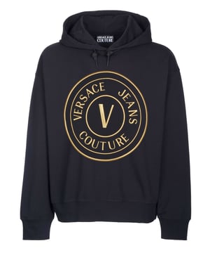 100% katoen; Versace Jeans Couture-sweater;  Model: 74GAIT05CF01T G89;  Hoogwaardige afwerking;  Zacht katoen;  Lange mouwen, capuchon met trekkoord;  Versace Jeans Couture-logodetails