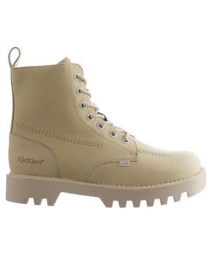 Patadas kizziie botas de mujer de cuero liso de color marrón más alto 1 16491
