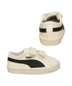 Puma Elsu SL F V Niños Zapatillas autoadherentes Blanco Negro 356825 04 B70C
