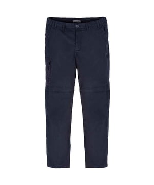 65% gerecycleerd polyester, 35% katoen. Stof: Gepsychroniseerd. 160 g/m². Ontwerp: Logo. Geschikt: Regelmatig. Gordellussen, Cabrio, Hielband, Versterkte knie, Versterkte zitting, Ritssluiting, Afritsbare benen. Stoftechnologie: DWR afwerking, EcoShield, NosiDefence. Zakken: 2 Zijzakken, 2 Achterzakken, 1 Dijbeenzak. Waistline: Deel Elastiek. Zonne-rating: UPF 40+.