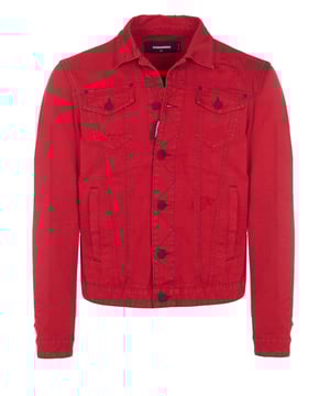 100% katoen; Dsquared2 jas Dan;  Model: S74AM1266-S47925-308;  Hoogwaardige afwerking;  logoprint op de achterkant;  Knoopsluiting met zes knopen;  Twee borstzakken met knopen, twee voorzakken;  Kent-kraag;  Gebruikt uiterlijk;  Kleurcontrasterende stiksels;  Verstelbare manchetten;  Dsquared2-logodetails