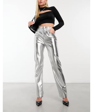Trousers & Leggings by Abercrombie & Fitch Fancy pants High rise Belt loops Functional pockets Straight fitSold By: Asos