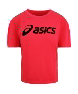 Asics Big Logo Womens Pink T-Shirt