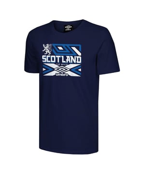 Umbro Schottland Das tapfere Herren-Marine-T-Shirt