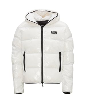 Chaqueta blanca D2 Cierre de cremallera, cintura y extremos de mangas elasticos Estilo Regular Fit, se ajusta a la talla real 100% poliamida, contiene 90% plumon de pato y 10% plumas de pato Bolsillos delanteros, Made In Italy, S74AM1447 S54056 100W