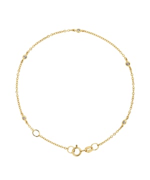 Bracelet Alternated True Diamonds 0.05 CTS - Joyas - Cadena de oro blanco Condenado 375 milésimas de 18 cm - Garantía de 2 años contra cualquier defecto de fabricación - entregado en un caso con un certificado de autenticidad y una garantía internacional: todas nuestras joyas se hacen Francia.