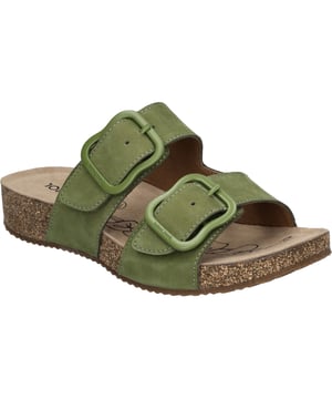 Nuestras sandalias fabricadas con fina gamuza. La práctica cremallera sirve para una sujeción firme en el zapato. El tipo de fabricación AGO es el usualmente utilizado por JOSEF SEIBEL, que hace que los zapatos sean ligeros y duraderos. Tonga 64 ofrece a los pies un ajuste extra gracias a el ancho G. Tonga 64 le da la libertad de seguir su propio camino.