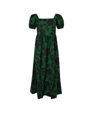Materialzusammensetzung (%): 100% Baumwolle. Design: Rundum bedruckt, Floral. Gewebe: Coolweave, Popelin. Gewebetechnik: Atmungsaktiv, Ventiliert. Elastischer Rücken, Gerafftes Paneel. Eckiger Ausschnitt. Ballon-Ärmel, Kurzärmlig. Nachhaltigkeit: nachhaltige Materialien.