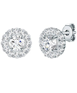 Do you like timeless accessories with glamorous accents? Then these sparkling earplugs of the 1934 label guarantees their new favorite piece! The plugs made of 925 sterling silver wear a round ensemble made of zirconia crystals in entourage design, held by delicate cap versions. The countless facets of the precise brilliant grinding transform the light into a magnificent glitter on their earlobes. A layer of rhodium protects the polished surface of plugs and versions from starting. The classic, elegant jewelry can be combined in many ways, from casual to festive.