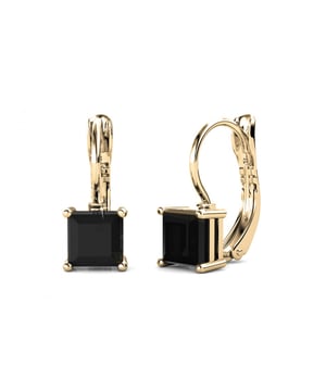 Composición: Latón de alta calidad Acabado: Bañado en Oro de 18k Tipo de Piedra: Cristal Austriaco Número de piedras (uds): 2 Color de la piedra: Negra Largo (mm): 7.25