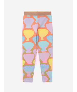 British luxury label Stella McCartney depict mesmeric properties into their eco-friendly abstracts. These girls orange leggings are reflective of the brand's dedication to innovation and sustainability. Crafted in brick-orange via a pastel shell print in organic cotton jersey and an elastic waist, ensuring comfort and durability. Slim Fit 95% Organic Cotton, 5% Elastane