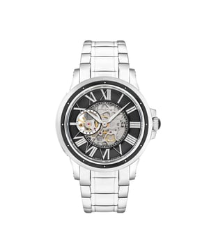 COLLECTION: COMET OPEN HEART SKELETON 
MODEL: ES-8243-44
MOVEMENT: AUTOMATIC 
CASE MATERIAL: STAINLESS STEEL
CASE DIAMETER (MM): 42
CASE THICKNESS (MM): 14
CASE SHAPE: ROUND
CASE COLOR: STAINLESS STEEL
DIAL COLOR: BLACK
BAND: SOLID STAINLESS STEEL BRACELET
BAND COLOR: STAINLESS STEEL
BUCKLE: DEPLOYMENT BUCKLE
BAND WIDTH (MM): 22
WATER RESISTANCE: 5 ATM
WATCH WEIGHT (G): 150
WARRANTY: 2 YEARS INTERNATIONAL WARRANTY