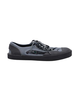 VINTAGE, RRP AS NEW
Lanvin takes innovation to the next level.  These sneakers made of canvas features an open side for a more breathability.  This elaborately constructed shoe stands for it's unique style.  Wear a funky pair of socks with this shoe to be fun and to have an eccentric style. 
Lanvin Open Low-top Sneakers in Grey Canvas
Condition: Very Good
Sign of wear: Wear on the soles
Material: Canvas/Rubber
Color: grey
Size: UK6/US7/40
SKU: 127105