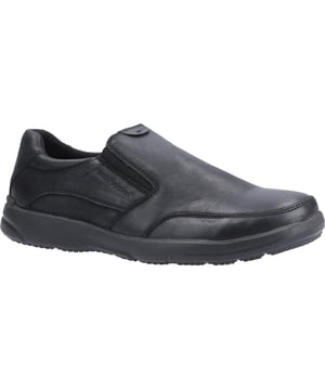 Echt lederen bovendeel. Slijtvaste Phylon unit. Ademende textiel voering en traagschuim comfort binnenzool. Gewatteerde kraag voor extra comfort. Dubbele elastische kruisjes voor gemakkelijk aan en uitdoen.