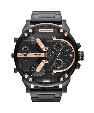 Brand:DieselModel:DZ7312Barcode Number:698615096855Gender:Men'sCase Size:Case Size: 57 mmCase Colour:Case Colour: BlackCase Material:Case Material: SteelDial Colour:Dial Colour: BlackBand Material:Band Material: SteelBand Colour:Band Colour: BlackMovement:Chronograph:Water Resistance: