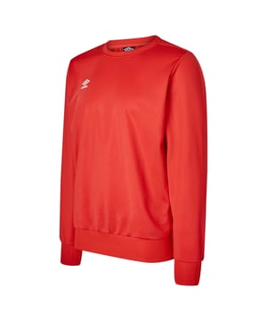 Fabric: Elastane, French Terry, Polyester. Design: Stacked Logo. Contrast Shoulders, Loop Back, Side Panels. Hem: Ribbed. Neckline: Crew Neck, Ribbed Collar. Sleeve-Type: Long-Sleeved. Cuff: Ribbed. Fastening: Pull Over.