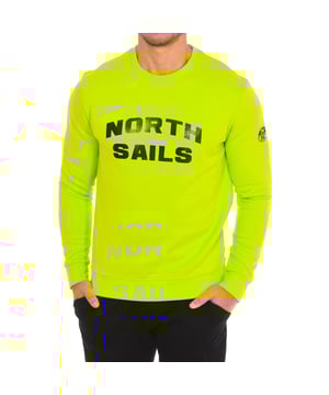 Sweatshirt North Sails.
 Ribbed crew neck.
 Brand print on the front.
 Brand logo on one sleeve.
 Ribbed cuffs and waistband.
 Seams seen in tone.
 Composition: 65% Viscose, 30% Nylon, 5% Elastane
 Care:
Wash at maximum temperature 30º.
 Iron at medium temperature.
 Do not use bleach.
 Do not use dryer.
 Do not dry clean.