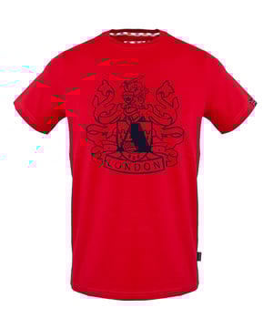 !Lleva el estilo aquascutum a tu guardarropa con esta elegante camiseta roja Aquascutum! Con un logotipo atrevido, te diferenciaras de las masas y mostraras tu ojo refinado para la moda. !Luce un estilo atemporal con esta camiseta clasica! Camiseta roja con logo de la marca Aquascutum, cuello redondo, mangas cortas 100% algodon, corte entallado Corte entallado, se recomienda comprar una talla inferior Codigo de estilo: T00623 52