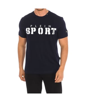 Plein Sport short sleeve t-shirt.
 Round neckline with ribbed finish.
 Brand print on the front.
 Claw print on the back side.
 Brand insignia on one sleeve.
 Seams seen in tone.
 Composition: 100% cotton
 Care:
Wash at maximum temperature 30º.
 Iron at medium temperature.
 Do not use dryer.
 Do not use bleach.
 Do not dry clean.