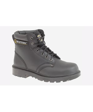 Constructed in a durable leather upper with a secure lace fastening and cushioned ankle collar, these Grafters Apprentice men's boots are a sturdy choice when it comes to protective wear. Designed to keep feet safe, these Apprentice boots feature a cushioned footbed, safety toe cap, and Activ-Step outsole.
- Leather upper
- Secure lace fastening
- EN ISO 20345: S1 SRC safety rating
- Padded ankle collar
- Cushioned footbed
- Lightweight Activ-Step Dual Density PU Sole