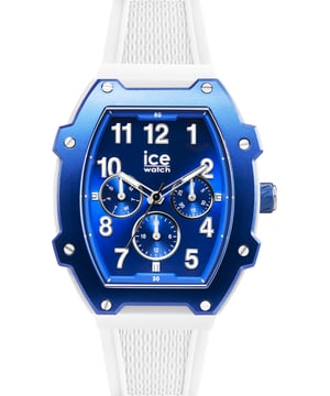 This Ice Watch Ice Boliday - White Blue Multi Dial Watch for Unisex is the perfect timepiece to wear or to gift. It's White  Tonneau case combined with the comfortable White Silicone watch band will ensure you enjoy this stunning timepiece without any compromise. Operated by a high quality Quartz movement and water resistant to 3 bars, your watch will keep ticking. Immerse yourself in the world of ICE boliday. This Multi Dial watch has a calendar function: Day-Date , 24-hour Display , Luminous Hands and Luminous Numbers High quality 20 cm length and 21 mm width White Silicone strap with a Buckle Case measurement: 40 X 52 mm,case thickness: 12 mm, case colour: White and dial colour: Blue