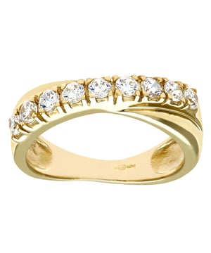 9K (375) Yellow Gold: 3.25gr; # Cubic Zirconia