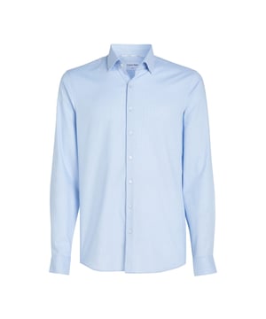 Mens Calvin Klein Micro Structure Slim-Fit Shirt in blue.- Classic collar.- Full button fastening.- Long sleeves with button cuffs.- Slim fit.- Ref: K10K113164CK2