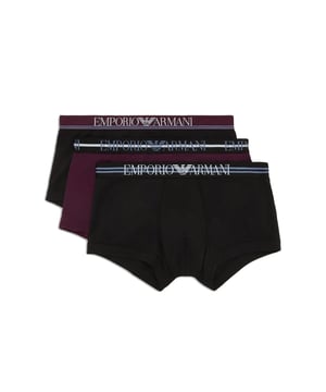 Mens Emporio Armani EA7 3 Pack Mixed Waistband Cotton Boxer Briefs in multi colour.- Branded elasticated waistband.- 3 pack.- Stretch.- 95% Cotton  5% Elastane.- Waist: - XS = 27-29in- S = 30-32in- M = 32-34in- L= 34-36in- XL = 37-39in- XXL = 39-41inWe regret that underwear is non-returnable due to hygiene reasons.  - Ref: 11135772318921